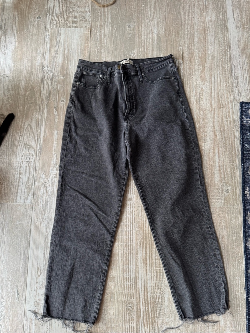 Madewell Black High-Rise Straight Jeans
